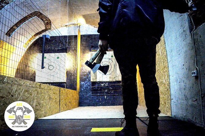 Axe Throwing Krakow in Axe Nation - best club in Poland - Your 1.5-hour flow: from safety lesson to unlimited throws