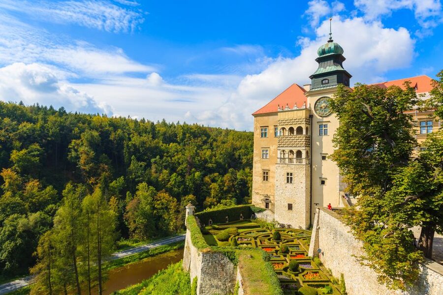 From Krakow: Trail of the Eagles’ Nests Day Tour - Pieskowa Skała and Hercules Club: courtyard, tower, and the best photo angle