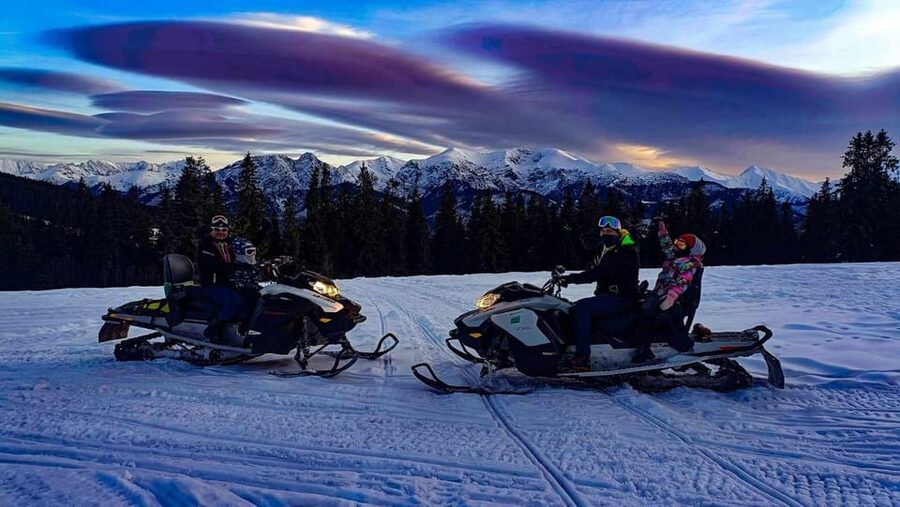 From Zakopane: Snowmobile Ride with Thermal Pools & Pickup - Bonfire BBQ stop: hot food, drinks, and the right kind of break