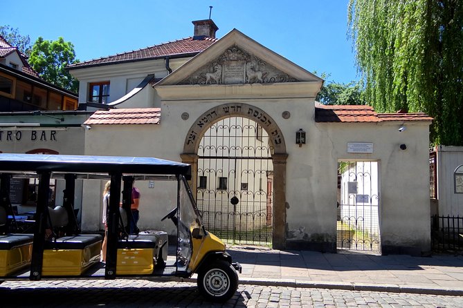 Kazimierz, Jewish Ghetto, Schindler's List story - Golf Cart Tour - Rainproof Ride and Multilingual Audio That Keeps You on Track