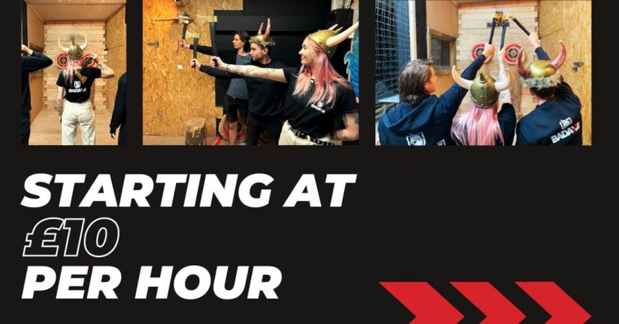 Krakow: Axe Throwing Fun - Nail hammering station: the added challenge beyond straight throwing
