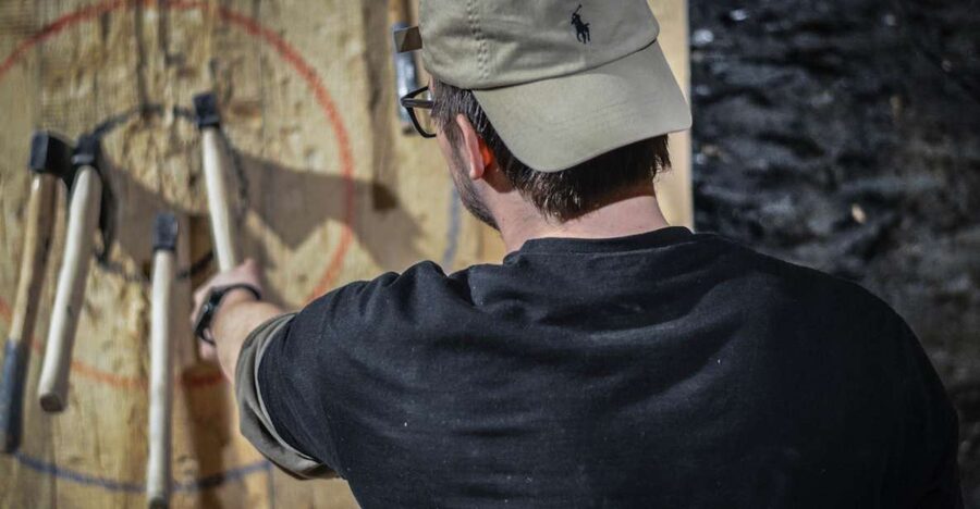 Kraków: Axe-Throwing in Axe Nation, the First Club in Europe - Coaching that helps your axe stick: the fastest way to improve