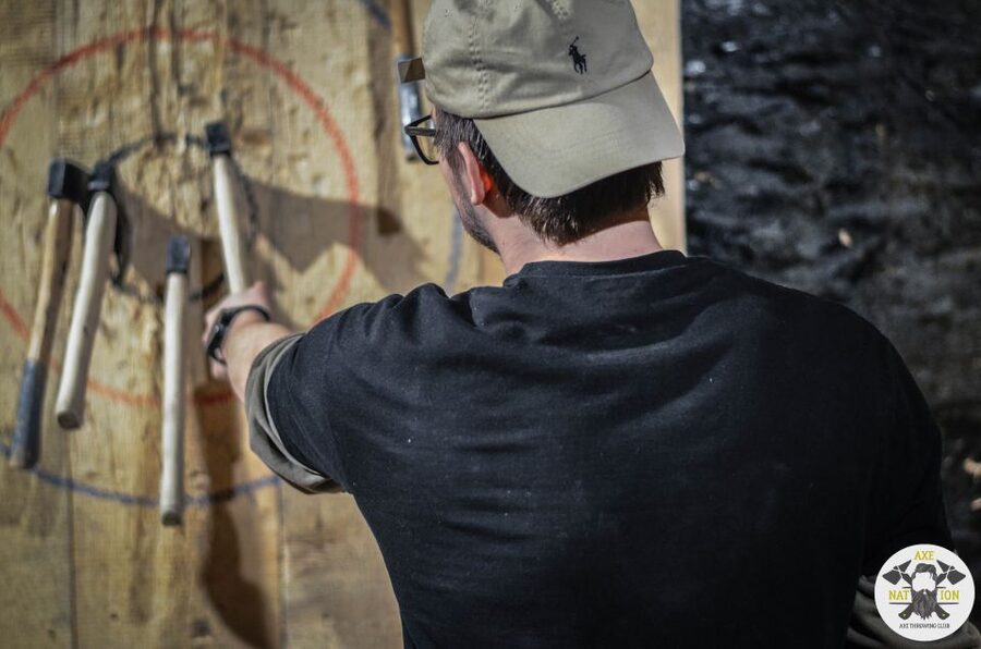 Kraków: Axe-Throwing in Axe Nation, the First Club in Europe - The games: Blackjack and Around the World keep it from feeling repetitive