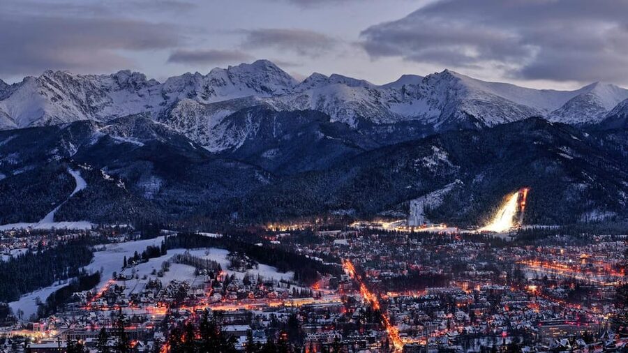 Krakow: Zakopane-Thermal Bath(Evening Time)with Hotel Pickup - Gubałówka Hill by Cable Car/Funicular: Big views, minimal effort