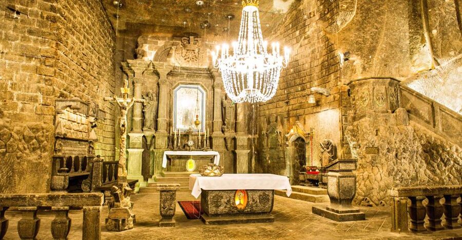 Salt Mine Wieliczka & Lunch & Schindler’s Factory Tour - The salt-carved highlights: chapels, chandeliers, and St. Kinga