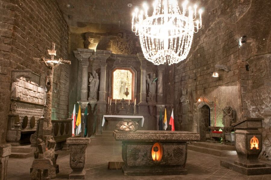 Unesco List; Wieliczka Salt Mine Half-Day Tour from Kraków - Third level: down to about 135 meters, then the lift up
