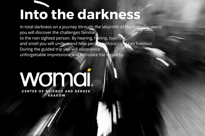 WOMAI Cracow - Into the darkness experience - Price in context: paying for empathy, guidance, and learning